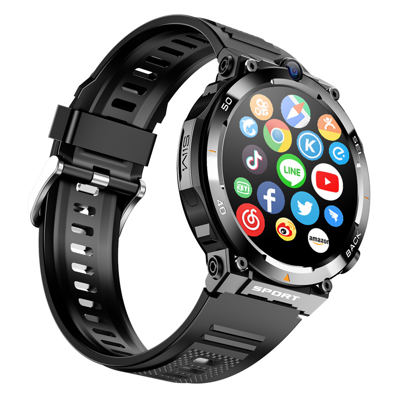 Cross-border new H10 round-screen smartwatch nfc access control camera playstore flashlight Smartwatch full figure