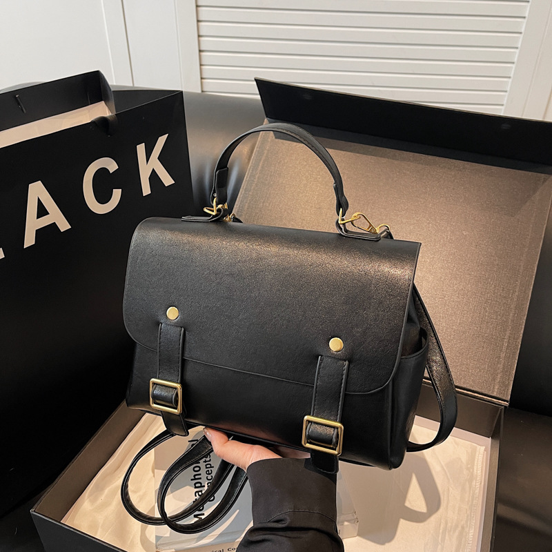 This is a new 2024 retro casual hand-held Japanese student backpack with a large capacity for women. It is a high-end travel backpack Specification drawing