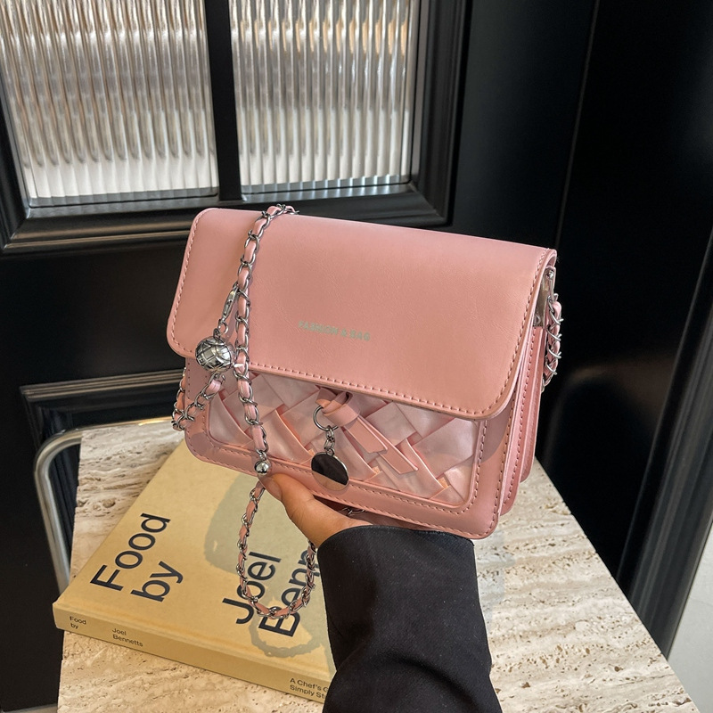 High-end quality chain small bag for women, 2024 new color contrast versatile single-shoulder bag, fashionable and casual crossbody small square bag details Picture