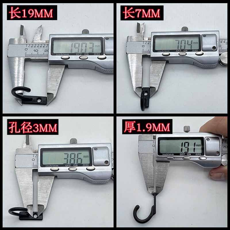 Factory direct sales of antique zinc alloy small hooks for cabinets, bathrooms, towels, clothes, single-row single-hole wall hooks Specification drawing