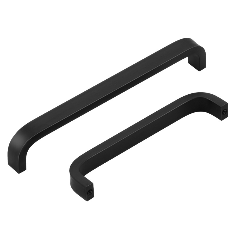 Furniture factory project model D301 aluminum alloy handle, black drawer, furniture cabinet door, cabinet, wardrobe handle Item Picture