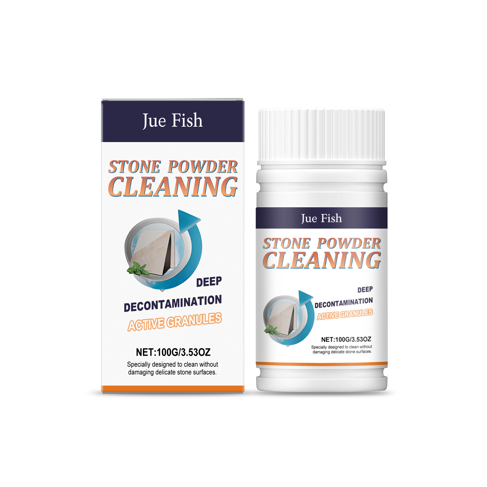 JUE FISH Stone cleaning powder improves surface scale, rust residue, anti-fouling formula, gentle maintenance and luster Item Picture