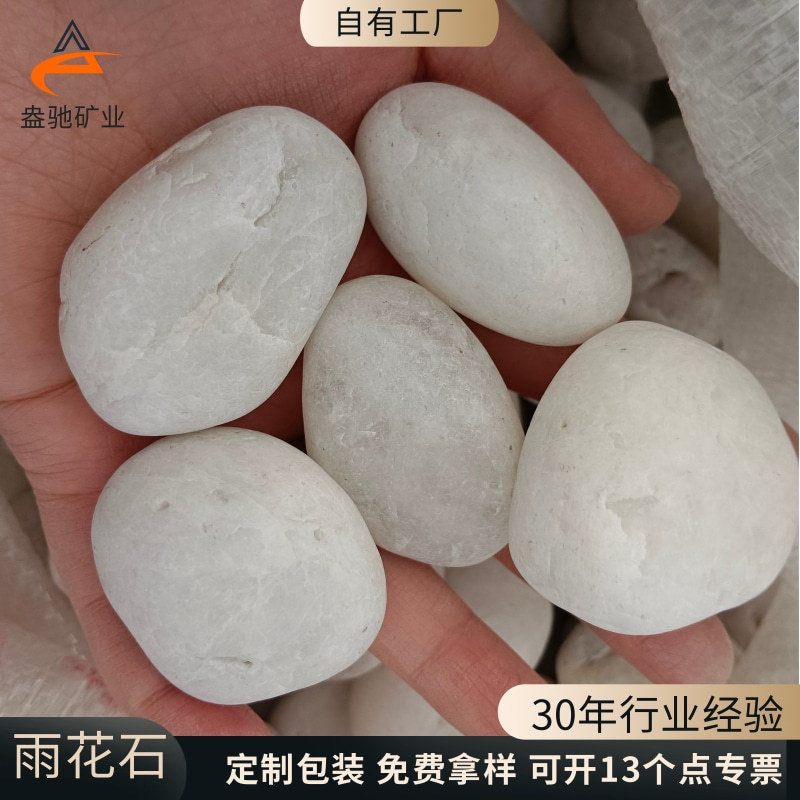 White pebbles for fine polishing, courtyard, balcony, fish tank landscaping, white pebbles for engineering paving, and white rain flower pebbles Application Scenario
