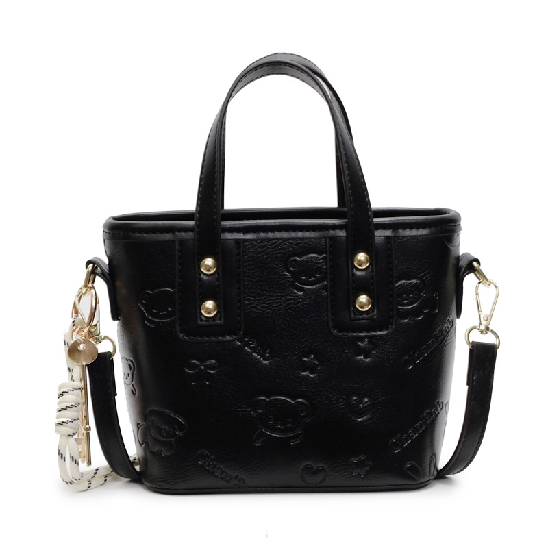 This is a new Korean-style, high-end, versatile bucket bag with a simple and retro design. It's a single-shoulder crossbody bag from a niche brand Item Picture