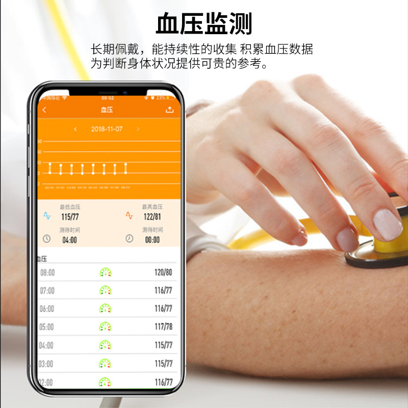 The new cross-border color screen F21 smart bracelet monitors sleep health, heart rate, blood pressure, gait, exercise, and Bluetooth details Picture
