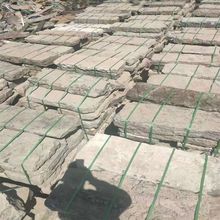 Old stone slabs are made in an antique style, with old stone strips. Ancient buildings, gardens, streets, scenic spots are restored to their original state. Old stone steps and old stone strips are used for paving roads details Picture