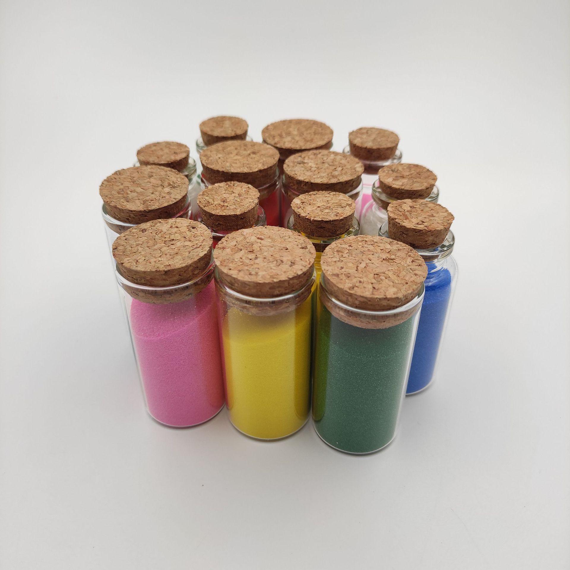 Colored sand children's sand bottle painting 73-color colored sand DIY small bag colored sand small particle gravel Specification drawing