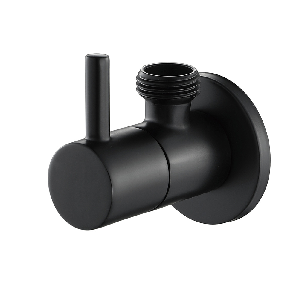 HIDEEP manufacturer wholesals black brass triangular valve toilet water heater stop valve HIJF021 Item Picture