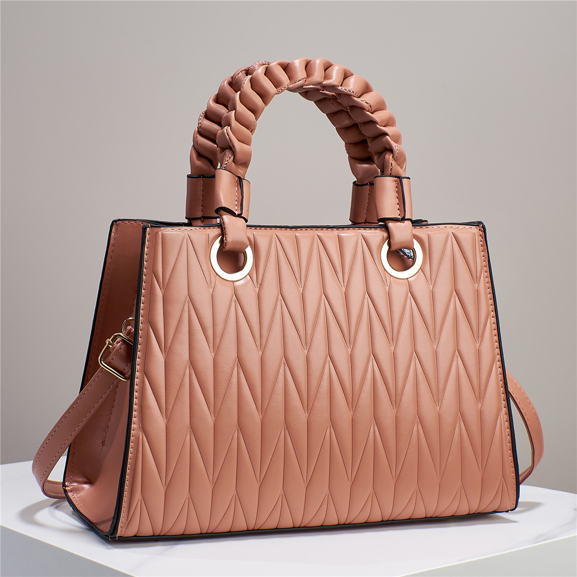 The 2025 new embroidered women's bag, with a high-end texture, is a hand-polished color single-shoulder crossbody bag for practical cross-border commuting details Picture