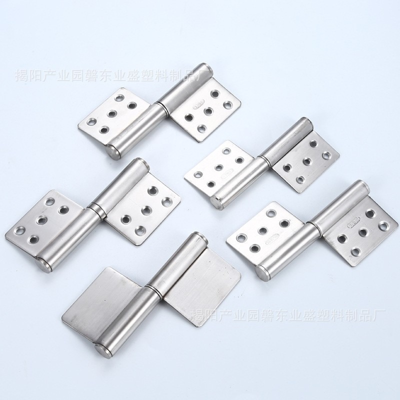 New detachable hinges, direct sales from the original manufacturer, bathroom folding hinges, door doors, fireproof doors, flag-shaped stainless steel hinges Specification drawing