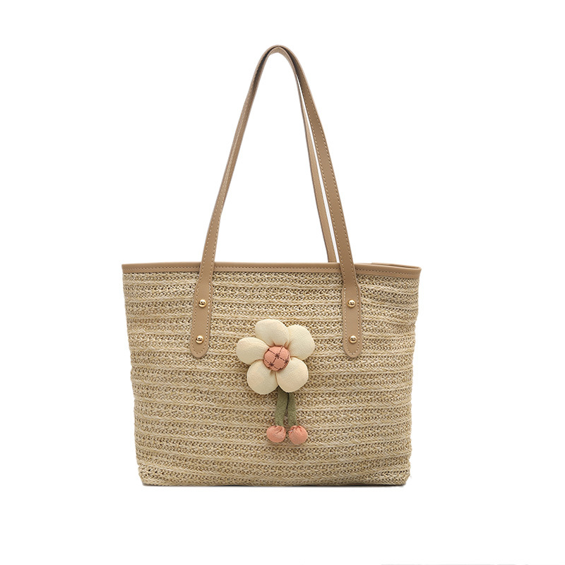 Underarm fashion woven bag 2025 Summer New Korean style Instagram simple and casual straw woven bag large capacity single-shoulder bag Item Picture