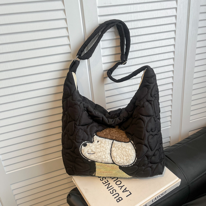 The 2025 new style of checkered bag for women, a laid-back single-shoulder bag with a large capacity tote bag, is suitable for class and commuting Specification drawing