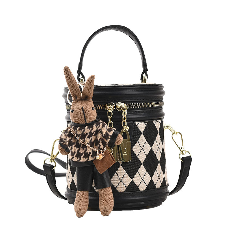 Cross-border wholesale small bags for women 2025 Spring New fashionable and niche crossbody bag with texture diamond-shaped hand-held bucket bag Item Picture