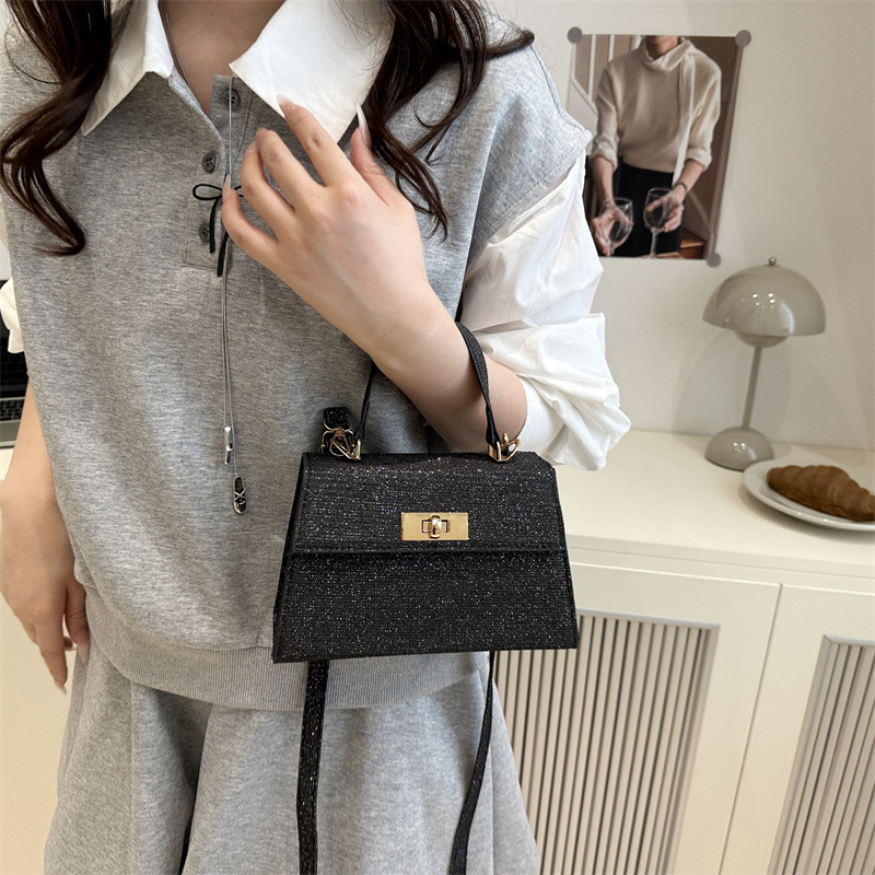 High-end quality handbags, women's bags, 2025 new trendy and fashionable handbags, small square bags, commuting single-shoulder crossbody bags Specification drawing