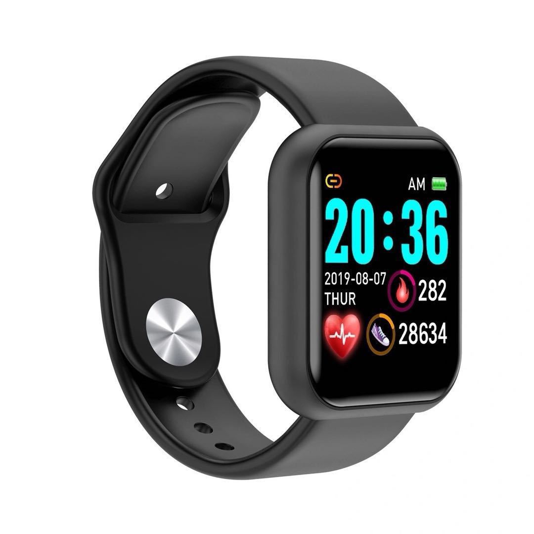 Cross-border Bluetooth Y68 smart bracelet, color screen heart rate and blood pressure monitor, step sports watch, D20S smart bracelet manufacturer full figure