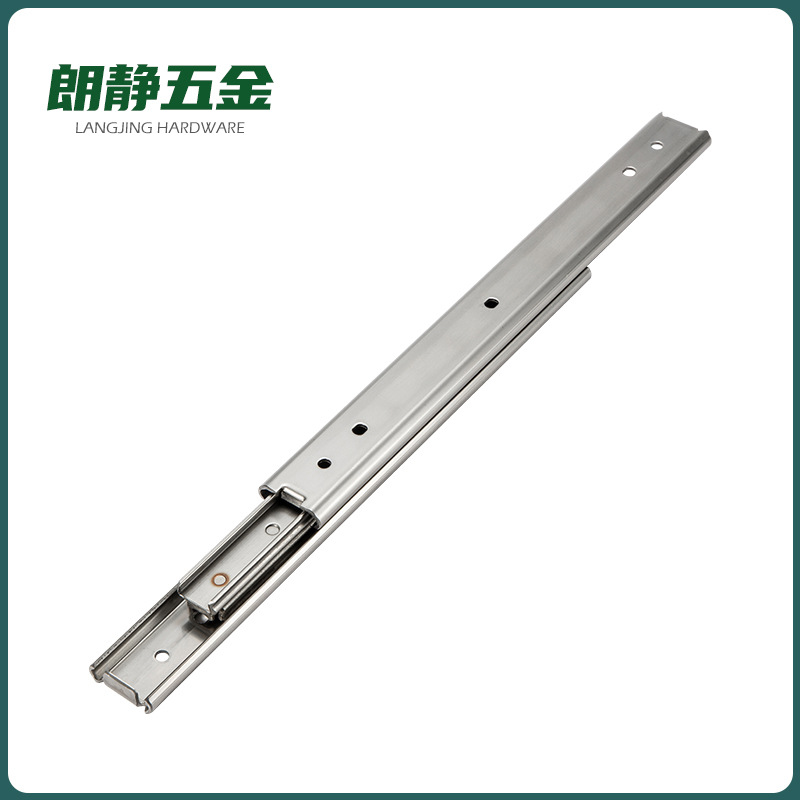 Replace the IDA71 light-load type 27-wide two-section steel linear slide rail automation equipment with a pull-out two-section guide rail Specification drawing
