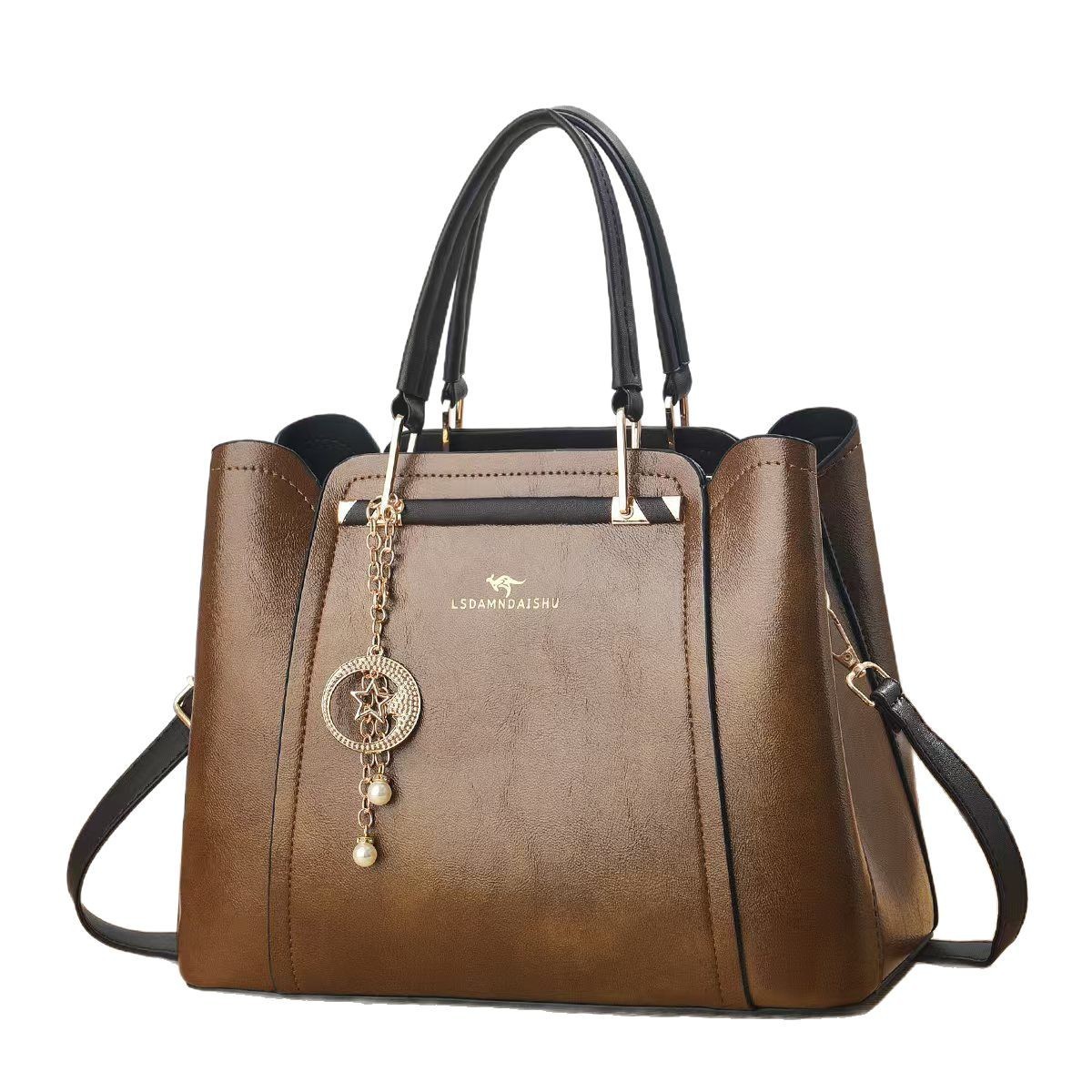 A new multi-layer large-capacity ladies' mom bag, a simple and versatile multi-layer handbag. It's a single-shoulder crossbody bag for moms Item Picture