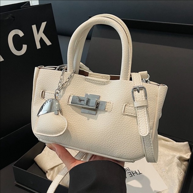 2025 New style, versatile soft leather handbag, casual women's casual lychee pattern crossbody bag, stylish single-shoulder underarm bag full figure