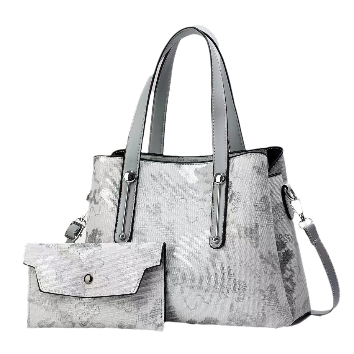 Factory direct sales of large-capacity embroidered Chinese-style hand-held cross-border stylish women's bags, simple, fashionable and versatile mother-and-child bags Item Picture