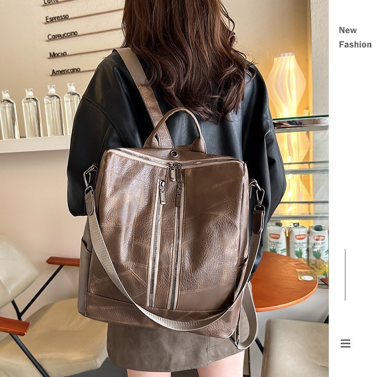 Cross-border backpack Women's Korean version 2025 New style simple and versatile patchwork women's bag, casual and fashionable handbag, crossbody bag Application Scenario