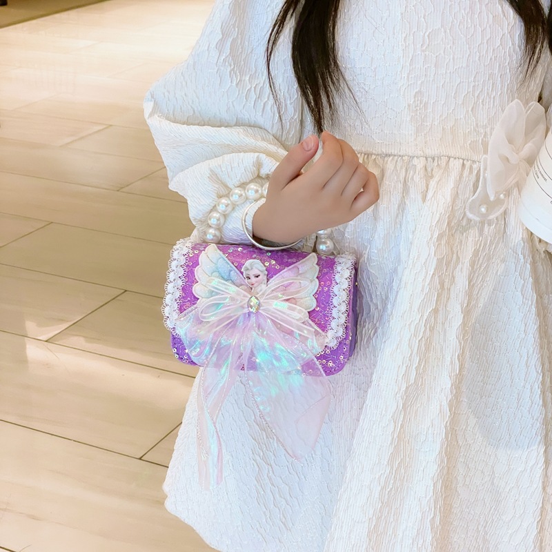 Girls' bag, little girl cartoon crossbody bag, Aisha Princess, fashionable and cute single-shoulder bag, baby decoration princess bag Specification drawing