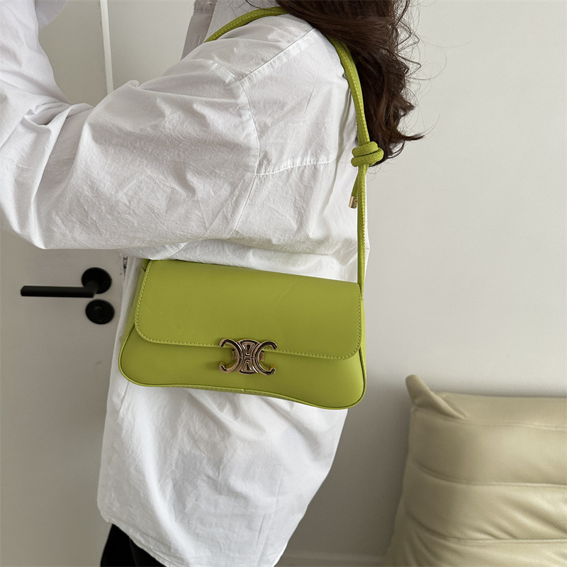 Cross-border retro bag, small square bag for women, 2024 new style, niche and simple underarm bag, quality and versatile, single-shoulder crossbody bag Specification drawing
