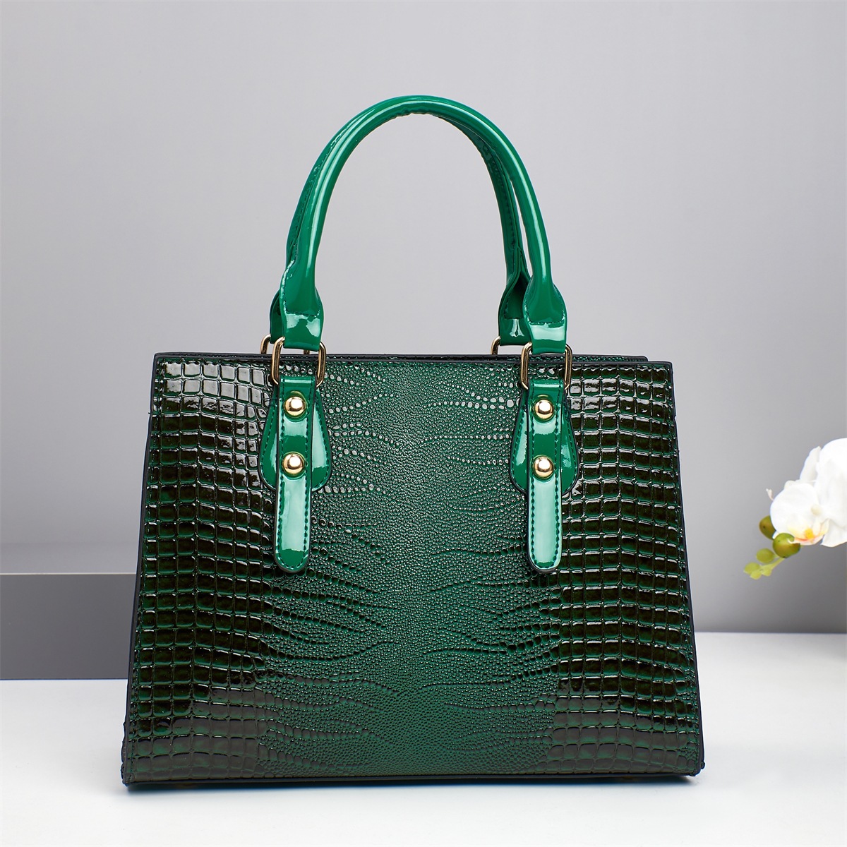 New European and American cross-border women 's bag for commuting, single-shoulder hand-held crossbody bag, high-end two-piece set, mother and child bag handbags details Picture