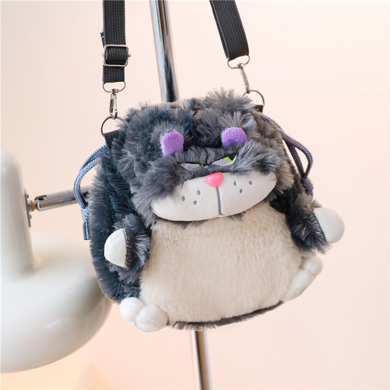 Cartoon Lucifer Cat Plush Toy Bag 2024 New Style Teenage Girl single-shoulder crossbody Bag Factory Direct Sale details Picture