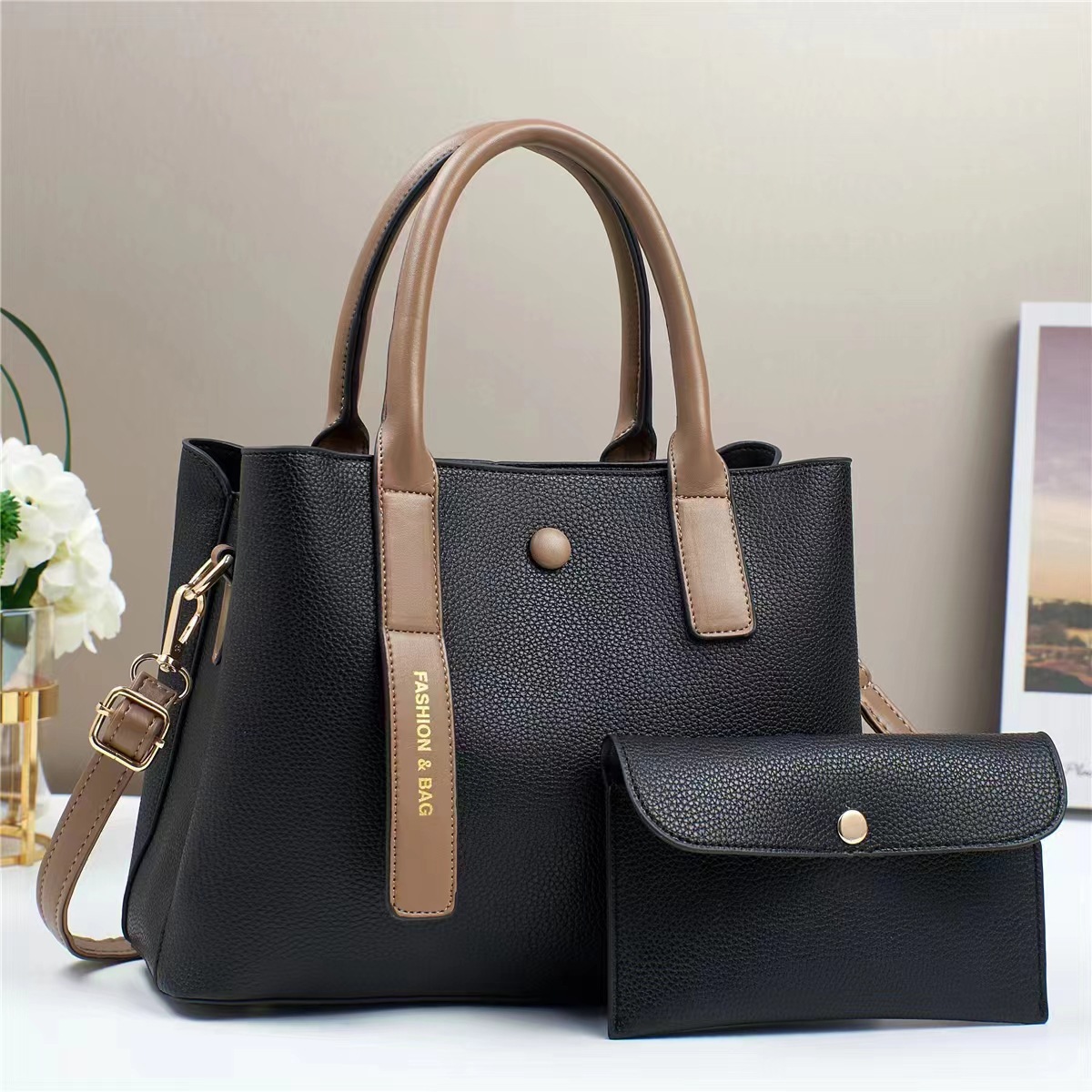 New high-end mother-and-child bag macaron multi-layer large-capacity fashionable handbag, cross-border versatile and fashionable single-shoulder bag full figure