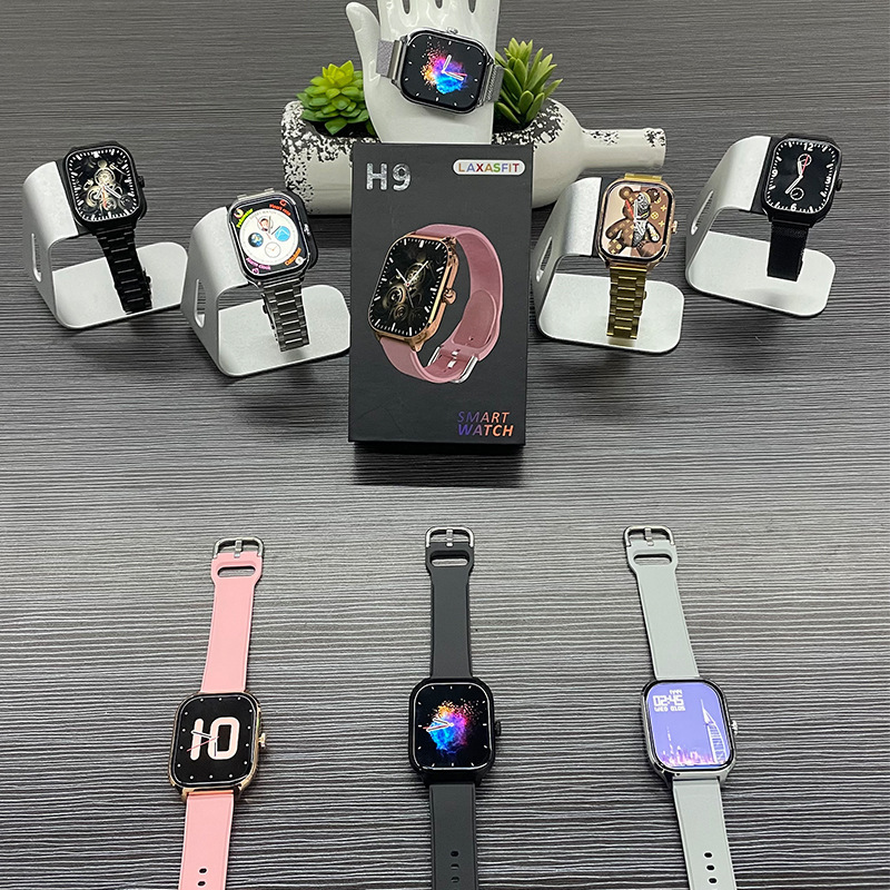 The new cross-border private model H9Promax smartwatch features a 2.19-screen Bluetooth call function. Raise your hand to light up the screen for casual gaming details Picture