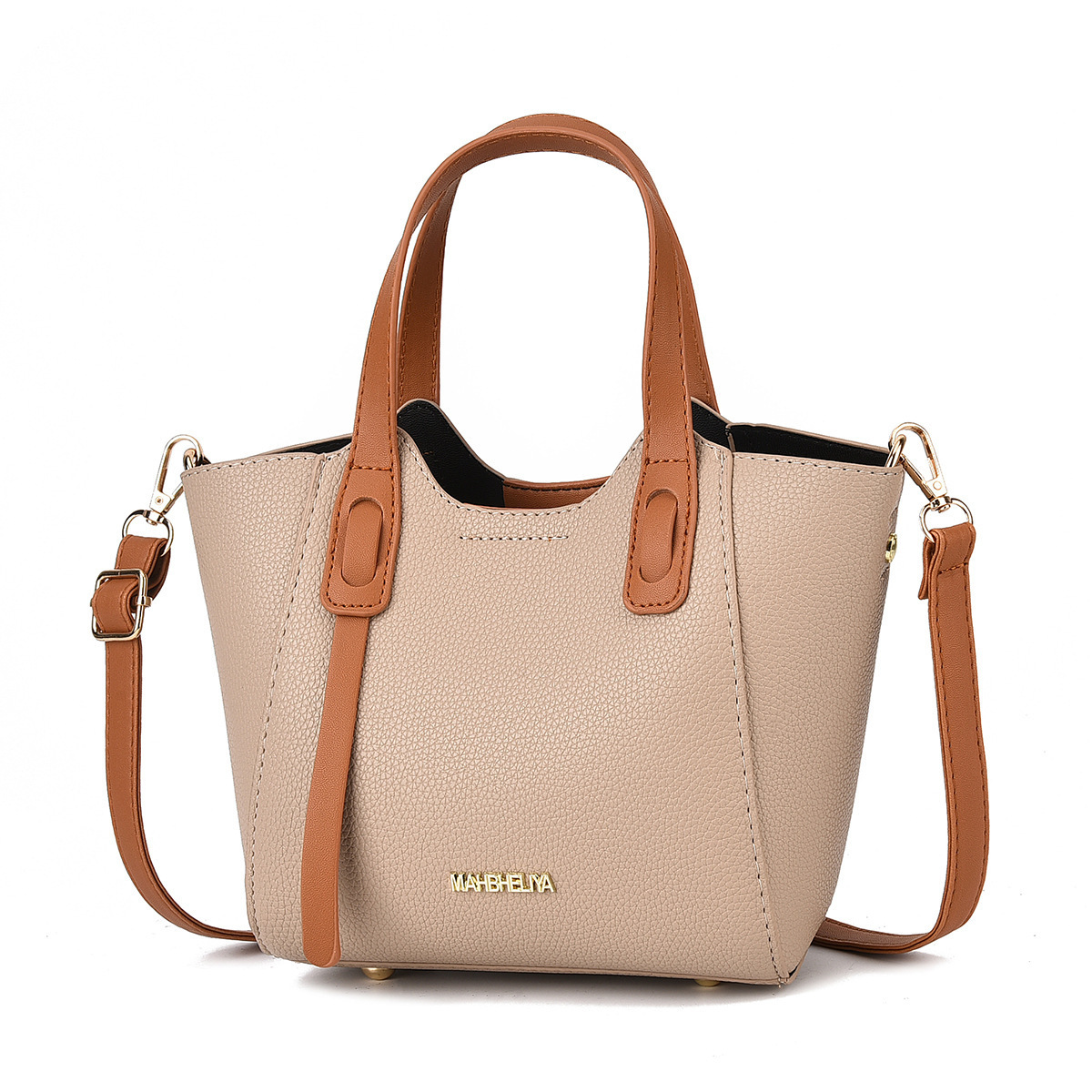 High-end, stylish and fashionable women's 2025 new style, simple and large-capacity hand-held bucket bag, single-shoulder crossbody bag details Picture