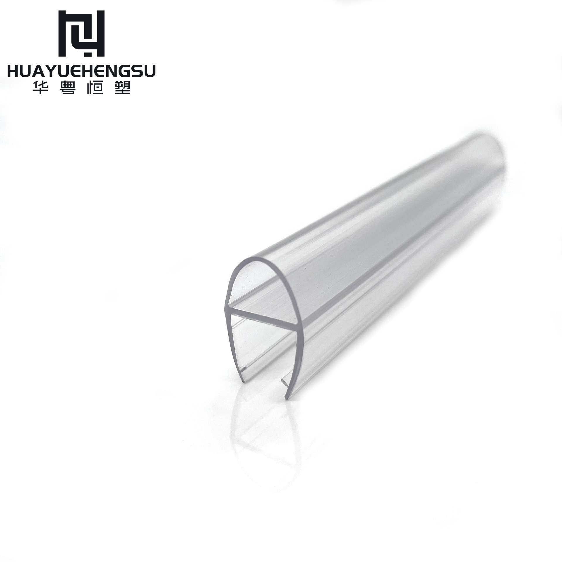 U-shaped glass door anti-collision strip, transparent water barrier, shower room sealing strip, anti-freezing and anti-cracking PVC waterproof rubber strip Item Picture