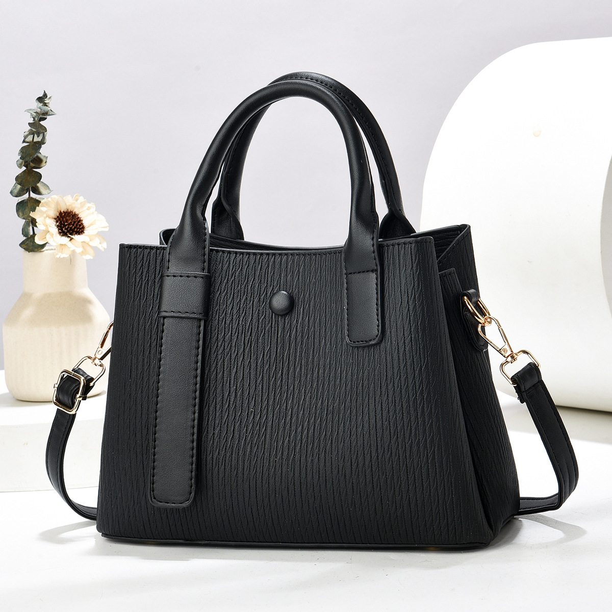 New woven fashionable single-shoulder bag for foreign trade, fashionable cross-border versatile handbag, cross-border large-capacity crossbody bag for women full figure