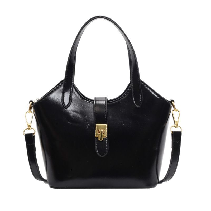 High-end commuter fashion hand-held bucket bag for women 2025 new style simple single-shoulder underarm bag crossbody bucket bag Item Picture