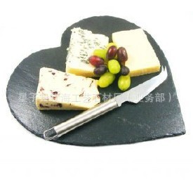 Star Factory supplies SLATE dinner plates, cheese dinner plates, SLATE coasters, heart-shaped dinner plates heart Specification drawing