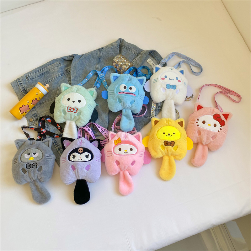 Cartoon plush bag for women 2023 New style Clownfish crossbody bag, children's claw machine, cute doll manufacturer wholesale full figure