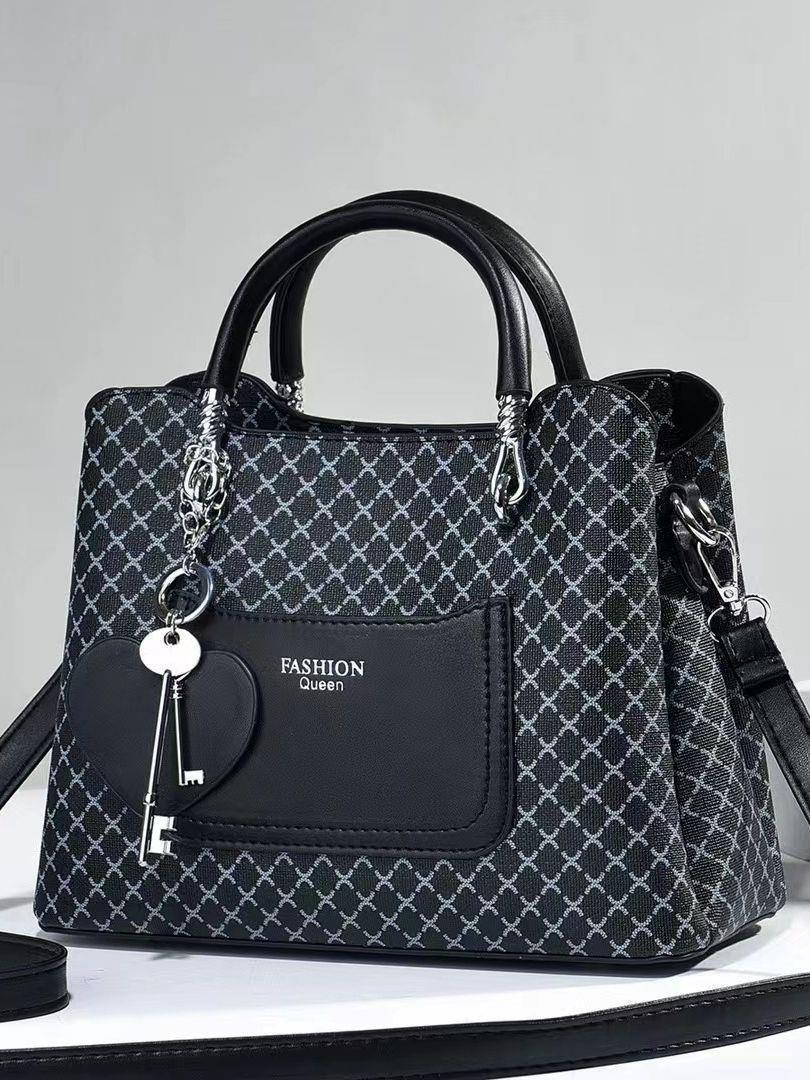 New cross-border Korean-style trendy PU leather bags, women's single-shoulder bags, crossbody handbags, color-blocking backpacks, versatile details Picture