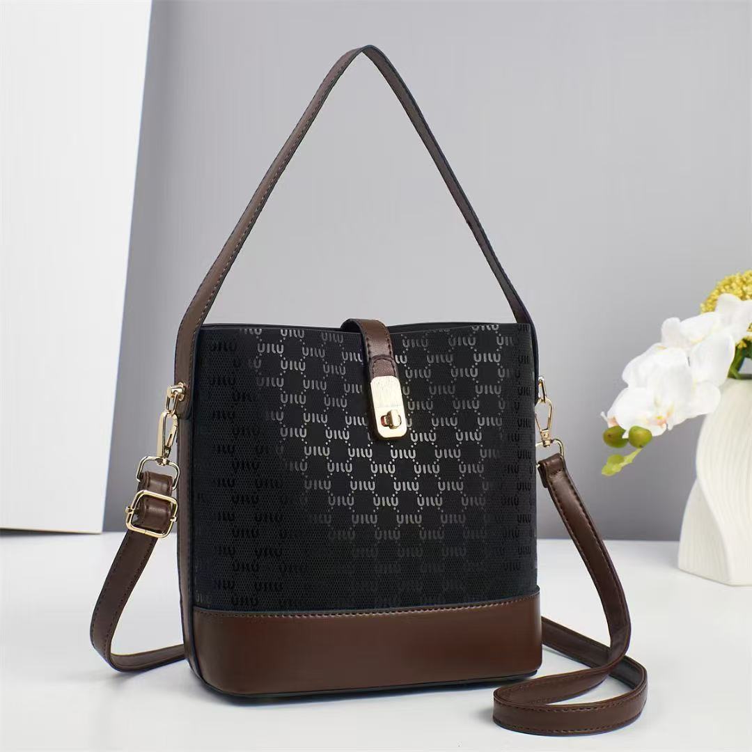 Bucket Bag 2025 New style fashionable and high-quality single-shoulder bag, high-end retro crossbody bag, trendy and versatile handbag full figure