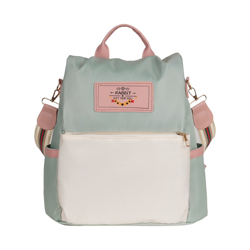 The 2025 summer new fashion college student backpack is simple and versatile, a large-capacity multi-functional crossbody bag for commuting Item Picture