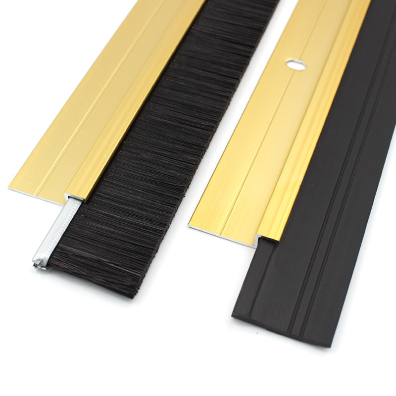 Aluminum alloy sealing strips for hotel room door gaps, windproof, dust-proof, insect-proof and light-blocking sealing strips Specification drawing