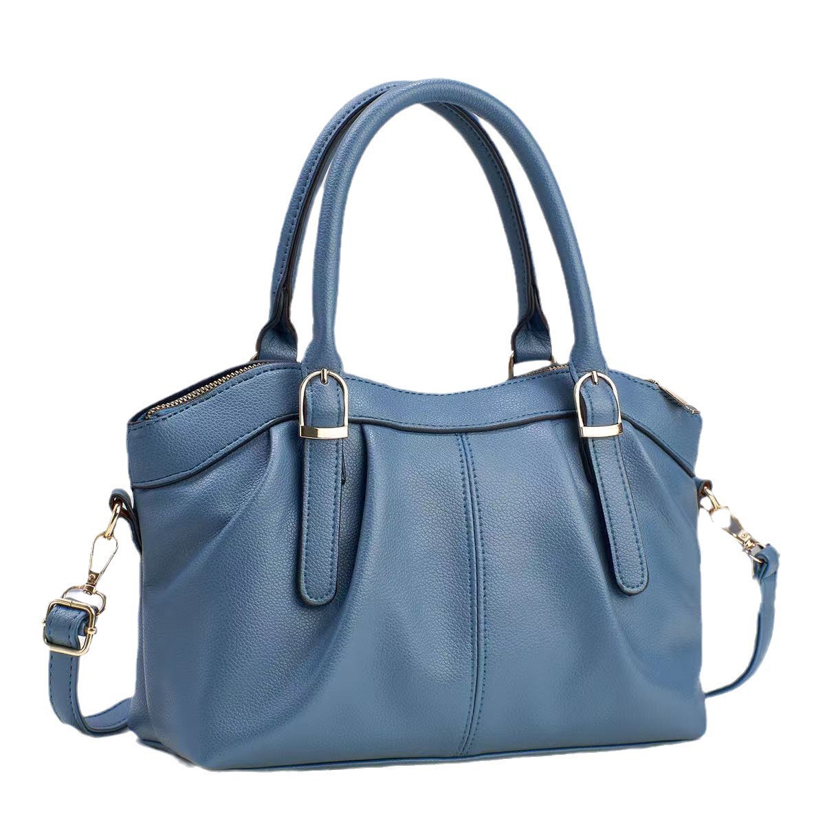 This is a new soft leather European and American fashion handbag, a simple crossbody bag, and a large-capacity single-shoulder bag for women in spring 2024 Item Picture