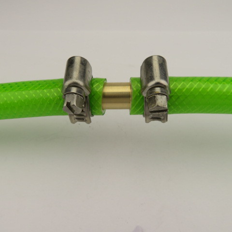 Hose connector 1-inch (25mm) brass, including hose clamp stainless steel garden hose fitting Application Scenario