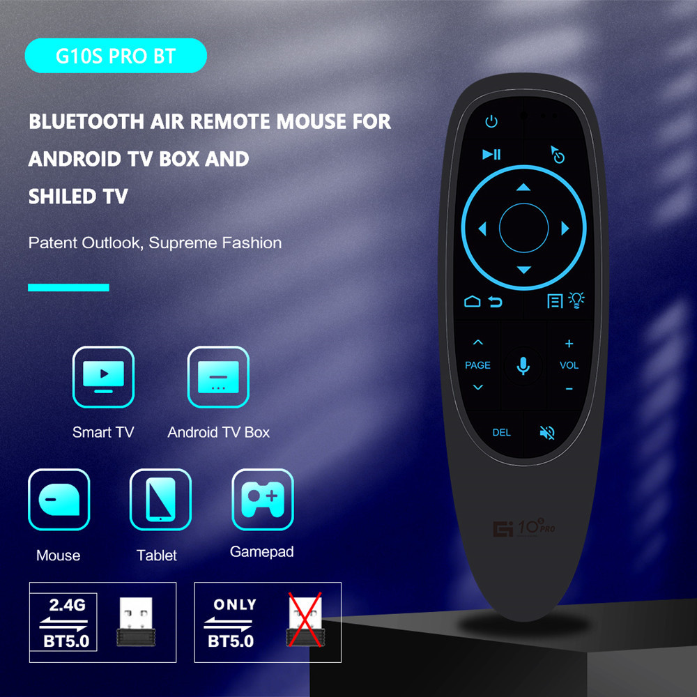 The G10S PRO BT Bluetooth remote control, dual-mode flying mouse voice remote control, and set-top box remote control are selling well Specification drawing