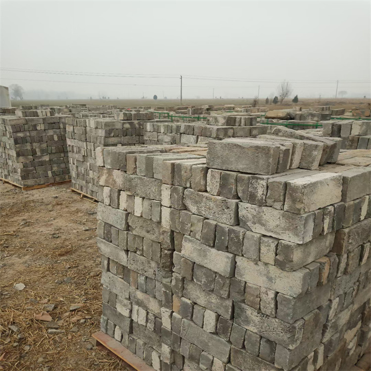Ancient-style old blue brick square courtyard paving, blue bricks, ancient building exterior walls, clay wall stones, slope protection stones, old blue bricks Application Scenario