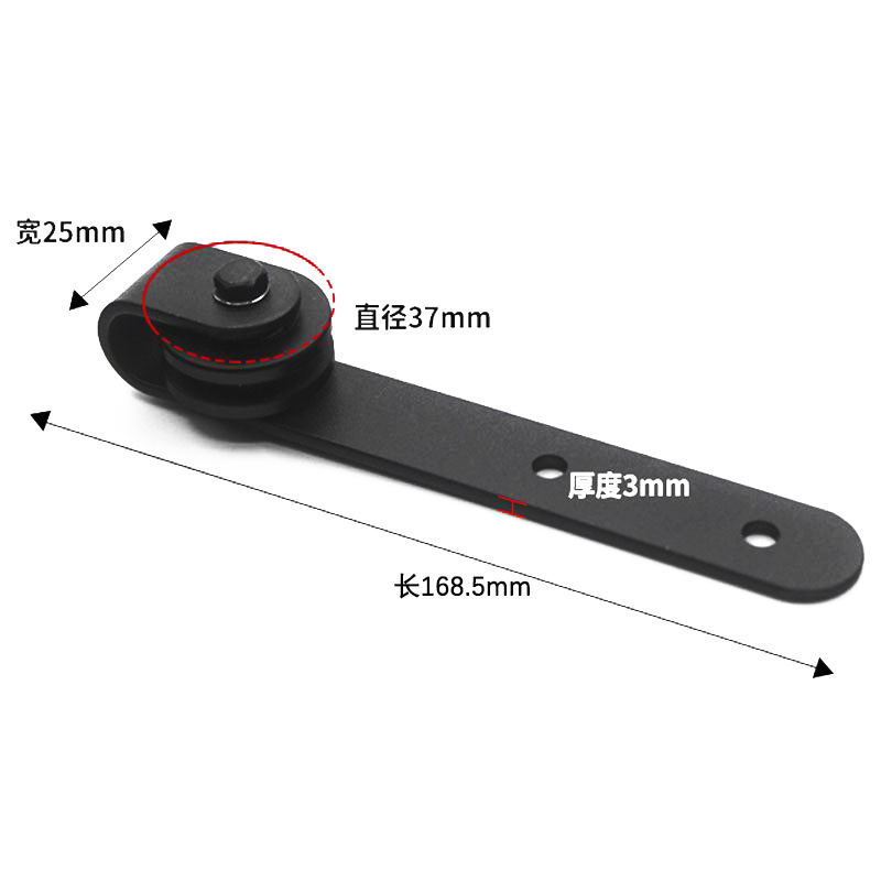 Mini barn door, hanging rail, cabinet hardware, black track, mobile hanging rail, barn door, carbon steel slide rail accessories details Picture
