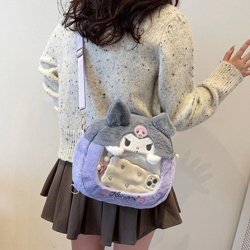 New cartoon Japanese-style cute and girlish double-shoulder crossbody visual backpack with large capacity for classes, wholesale from the manufacturer Application Scenario