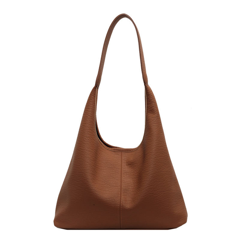 Large-capacity women's bag, 2025 new style, high-end soft leather underarm single-shoulder bun, mother commuting tote bag Item Picture
