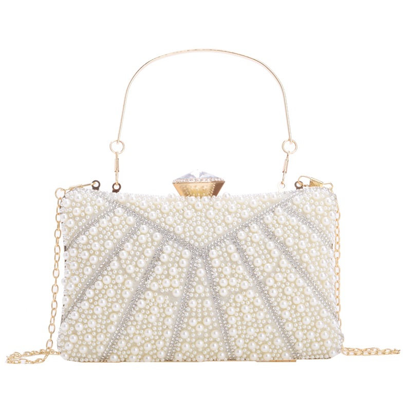 2025 Cross-border Dinner Bag, European and American women's handbag, pearl and diamond banquet clutch, evening dress bag, women's bag Item Picture