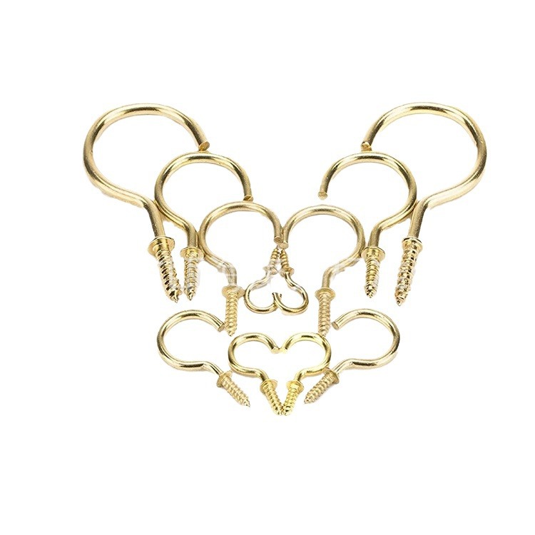 In stock, we offer cup hooks with pads, open sheep eyes, lamp hooks with pads, copper-plated coat hooks, and medium hooks for DIY Item Picture