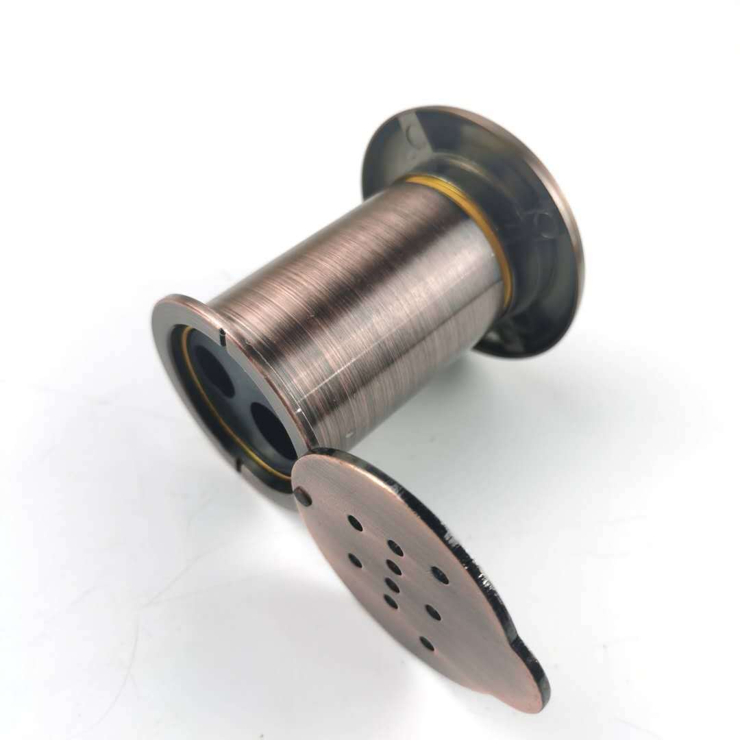 Zhegao Factory supplies 35mm outer tube diameter 220-degree wide-angle copper-zinc alloy doorbell door door mirror door eye straps Item Picture